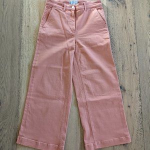 Everlane Pink Wide Leg Denim Pants
